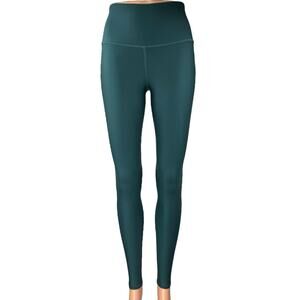 Alo Blue Pull On Mid Rise Yoga Workout Running Athletic Leggings Pants Size XS